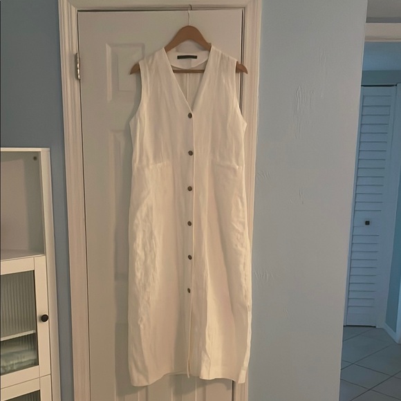 Jenni Kayne Callan 100% Linen Button Down Dress EUC Size Large - Picture 4 of 11